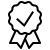 Icono de garantía del 50% en un diseño simple y moderno, sin material ni contexto visible