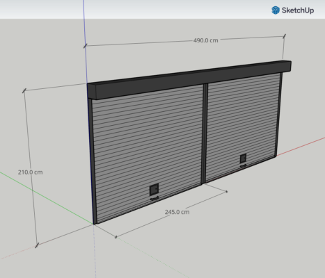 render cortina metálica