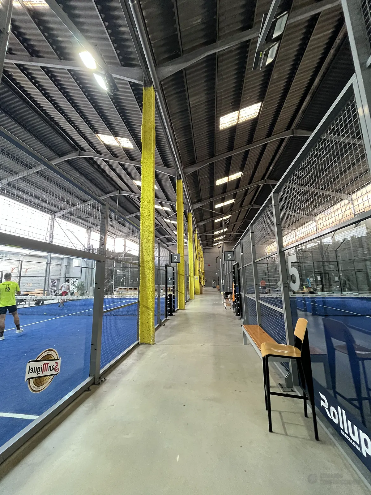 Canchas de pádel del Padel World Summit 2025 en Barcelona